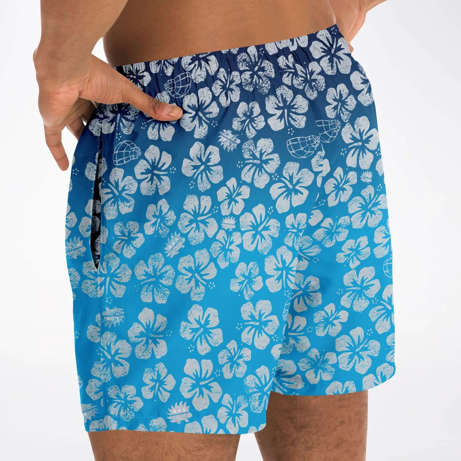 Alaska Libertarian Hawaiian Adult Swim Trunks - With Igloos and Porcupines