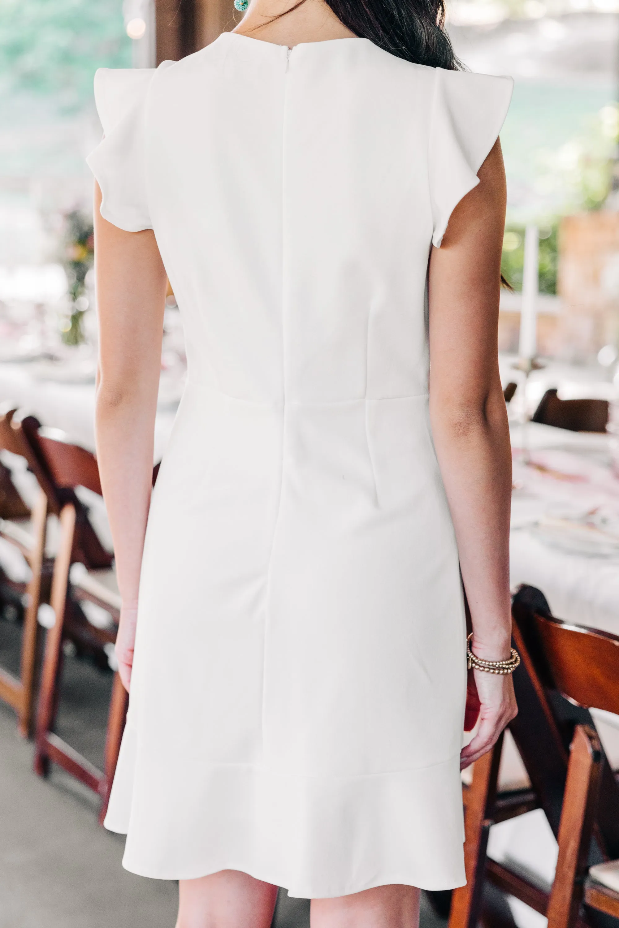 All My Life White Ruffled Dress