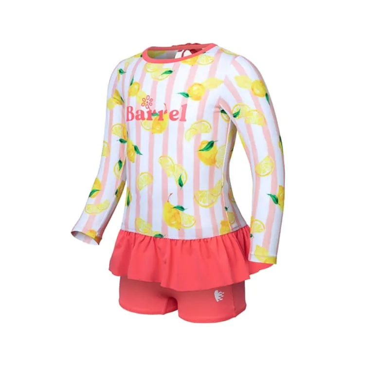 Barrel Kids Volley Two Piece Rashguard-LEMON