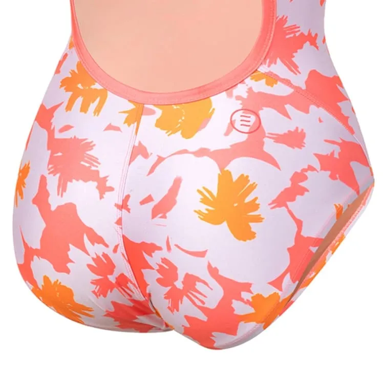 Barrel Womens Floral 2T VBack Swimsuit-CORAL