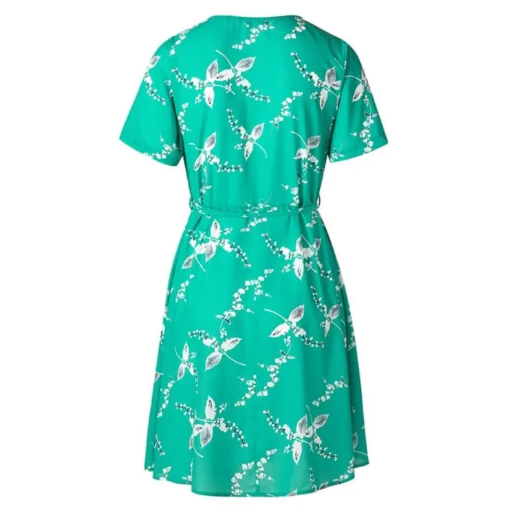 Barrel Womens Wrap One Piece Cover Up-MINT BIRD
