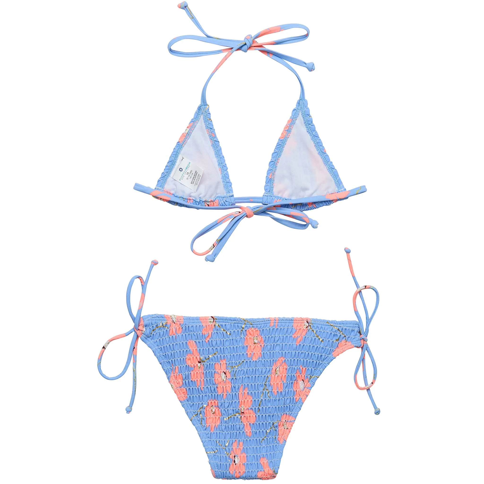 Beach Bloom Shirred Triangle Bikini