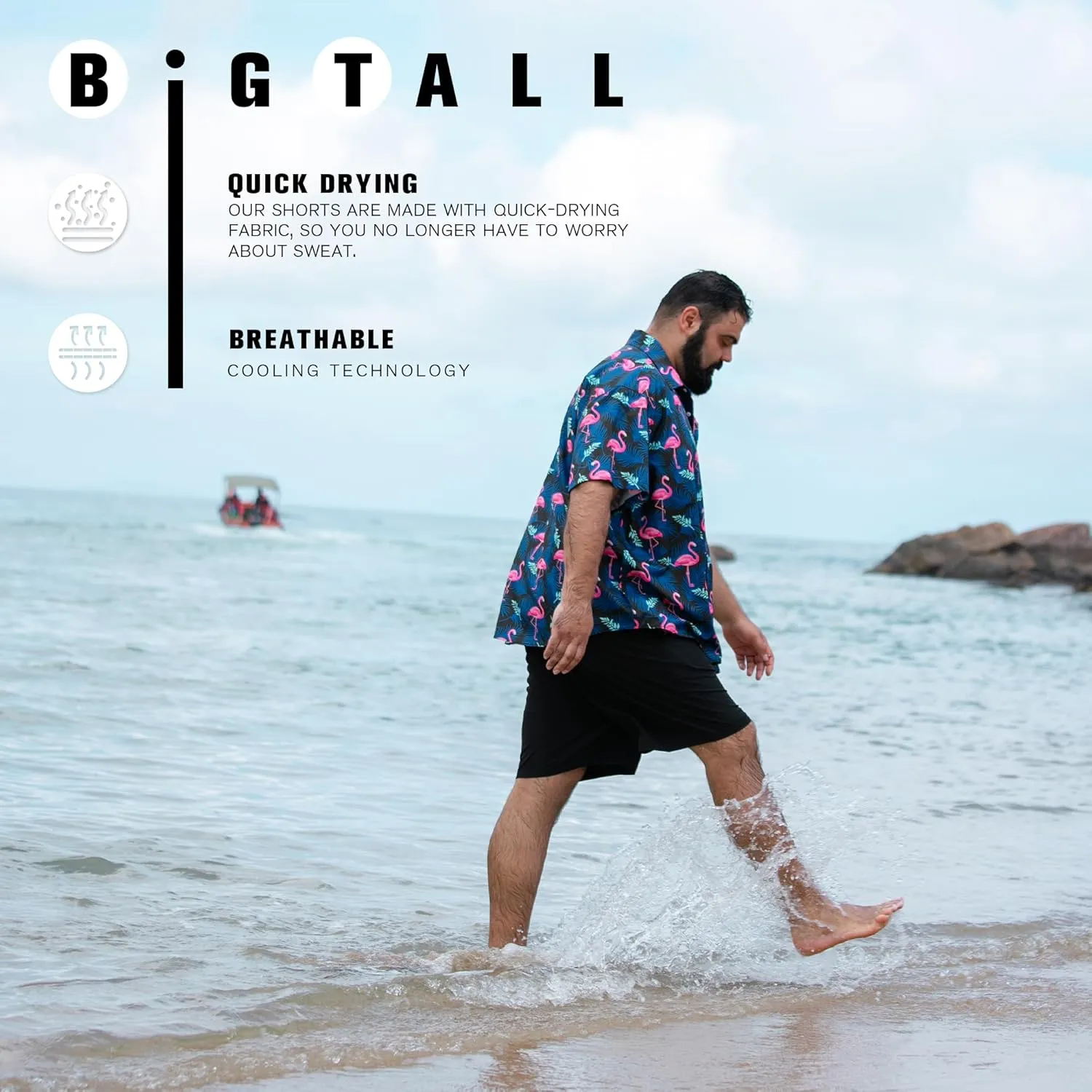 BRISIRA Big and Tall Hawaiian Shirts for Men Button Down Short Sleeves Shirts Beach Tropical Aloha Shirt with Pocket LT-6XLT