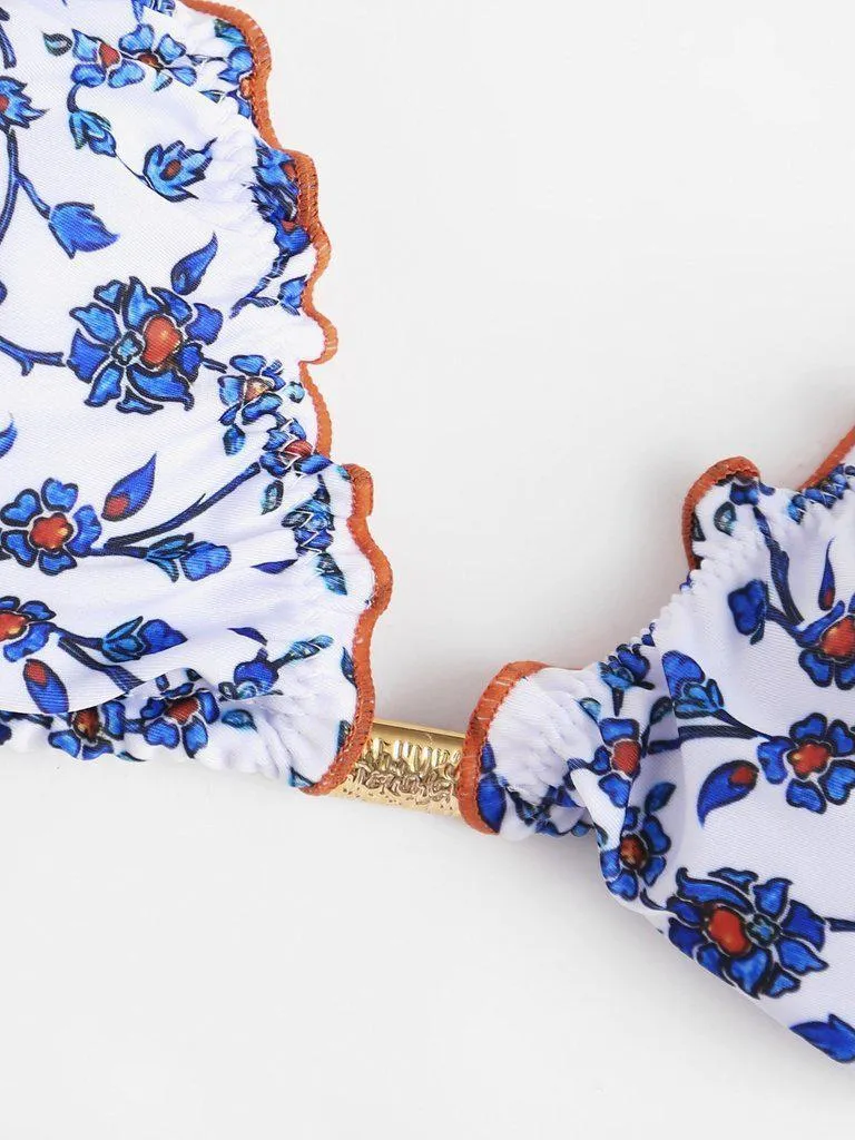 Calico Print Lettuce Bikini Set