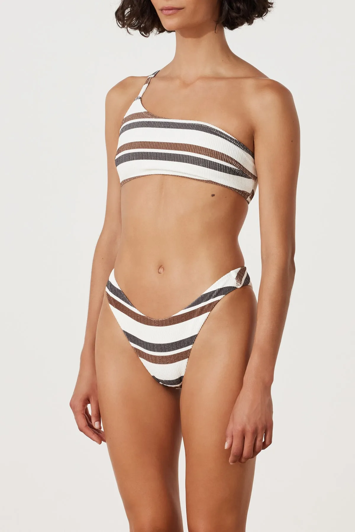 Earth Stripe Textured Curve Brief