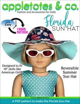 Florida Sun Hat 18 Inch Doll Pattern