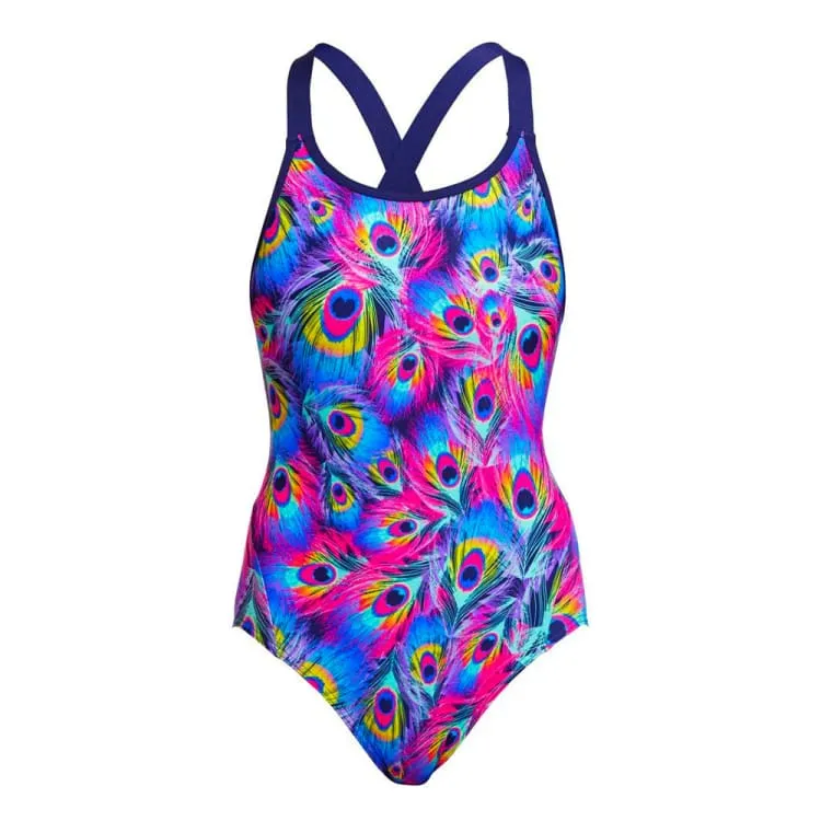 Funkita Women Eclipse One Piece-Peacock Paradise
