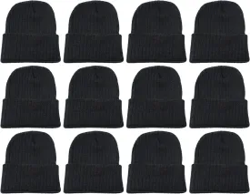 Gelante Unisex Beanie Cap Knitted Warm Solid Color and Multi-Color Multi-Packs