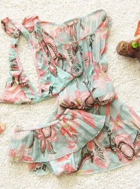 Girls Flower Daze Bikini With Matching Cover Up