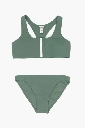 Girls Swimsuit MISKA Paris 2-Piece - Safari Green