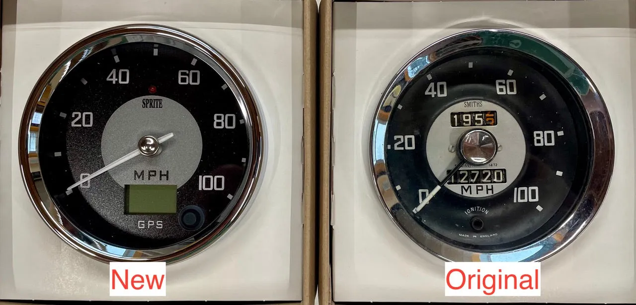 GPS Bugeye Speedometer-0-60 time too! (Bugeye thru 1967)