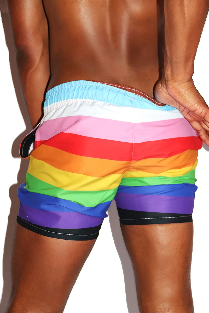 Inclusive Pride Swim Board Short- Multi