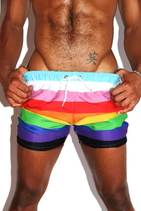 Inclusive Pride Swim Board Short- Multi