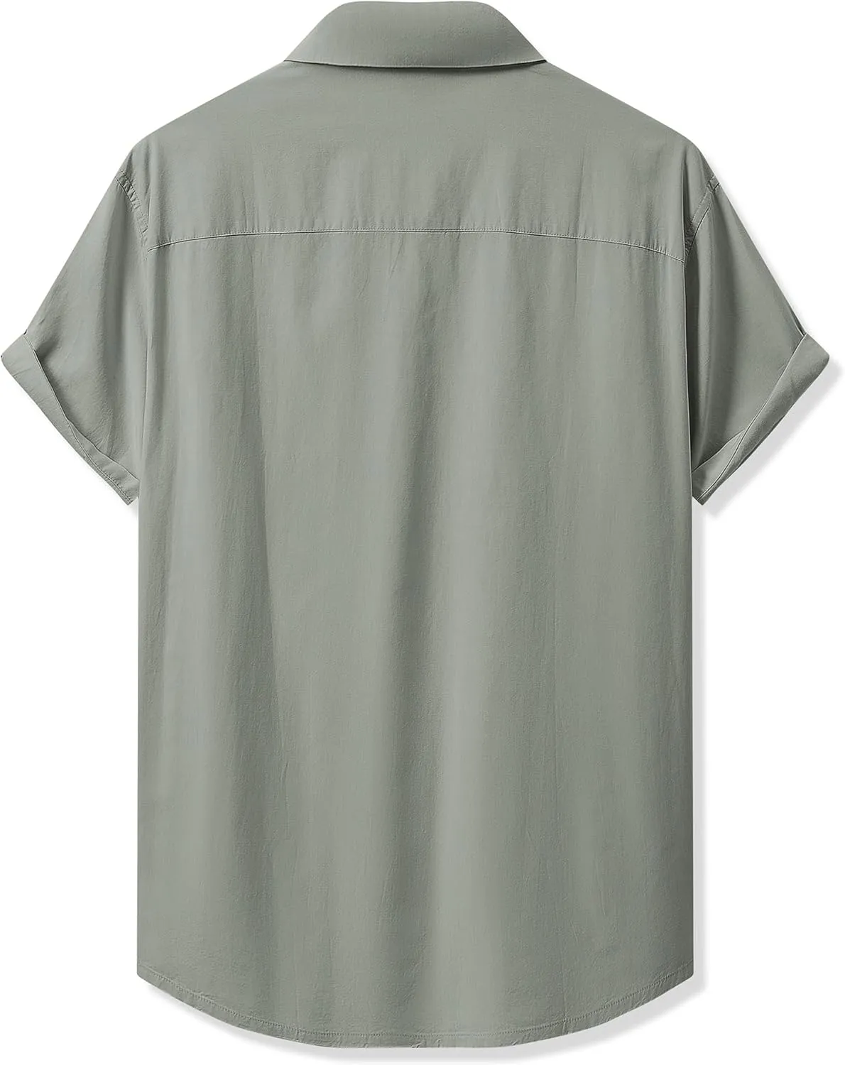 JMIERR Mens Linen Shirts Casual Short Sleeve Button Down Shirts Wrinkle Free Vacation Beach Summer Tops
