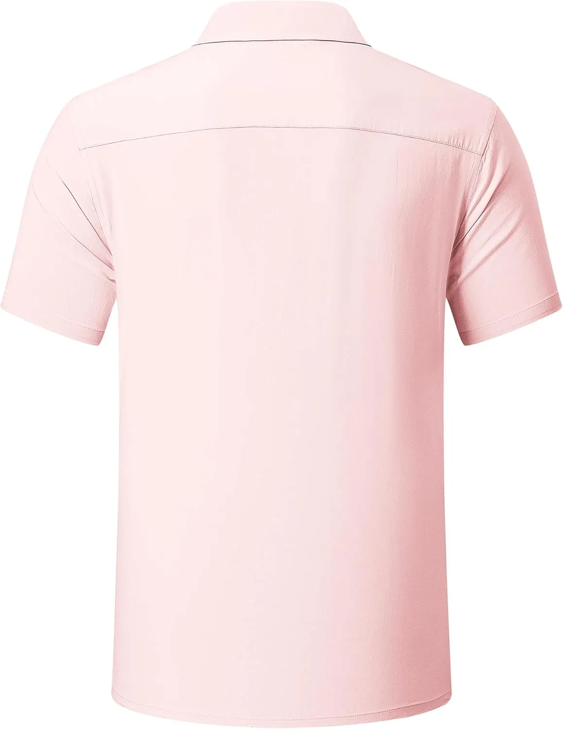 JMIERR Mens Linen Shirts Casual Short Sleeve Button Down Shirts Wrinkle Free Vacation Beach Summer Tops