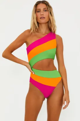 Joyce One Piece Neon Sunset Colorblock