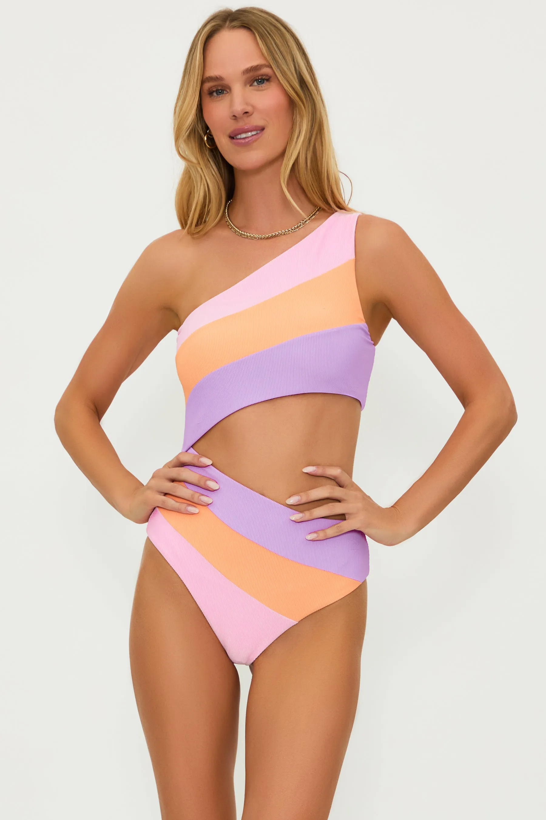 Joyce One Piece Pastel Poppy Colorblock