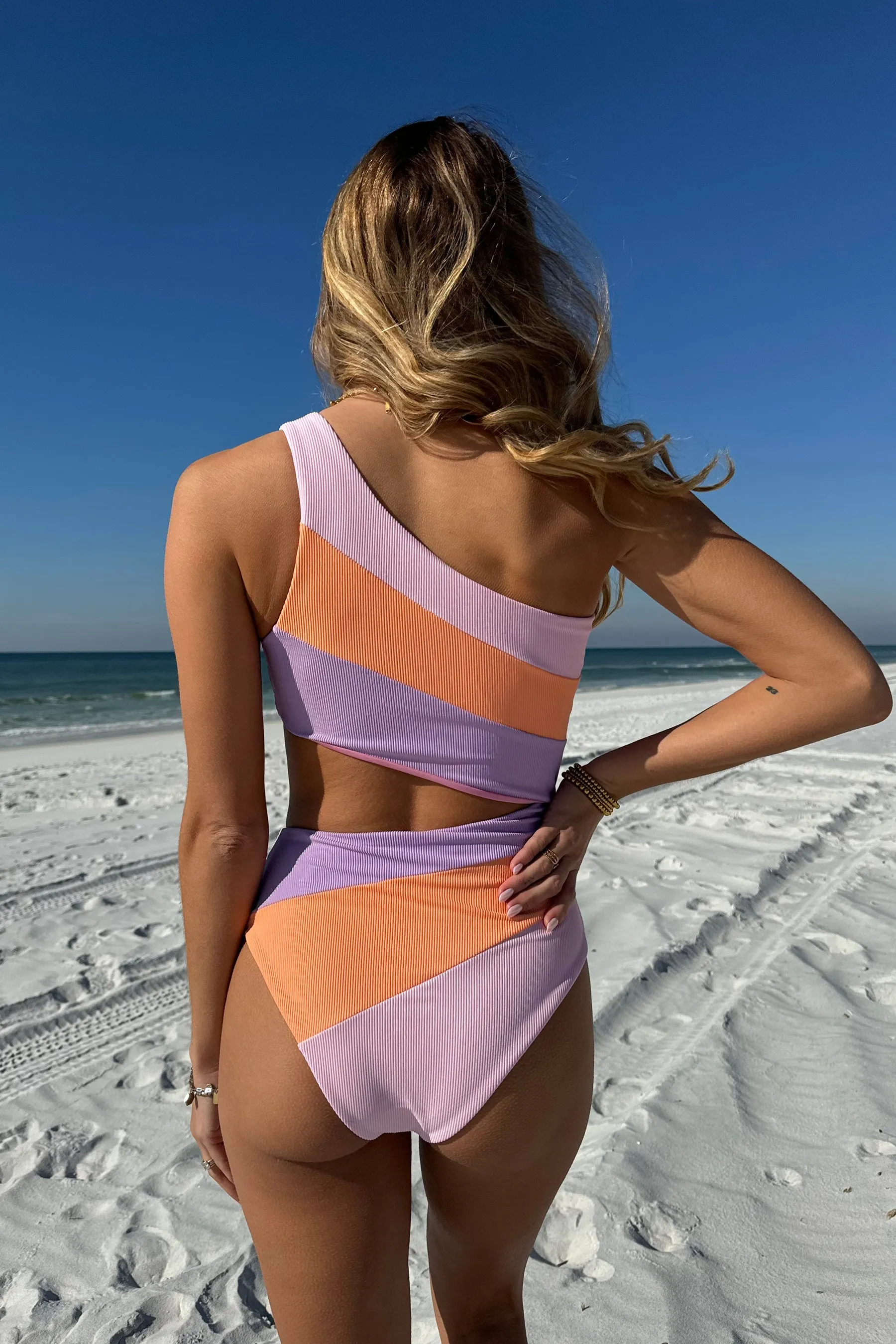 Joyce One Piece Pastel Poppy Colorblock