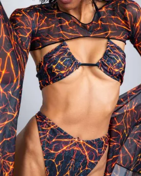 Magma Twist Tie Bandeau Top
