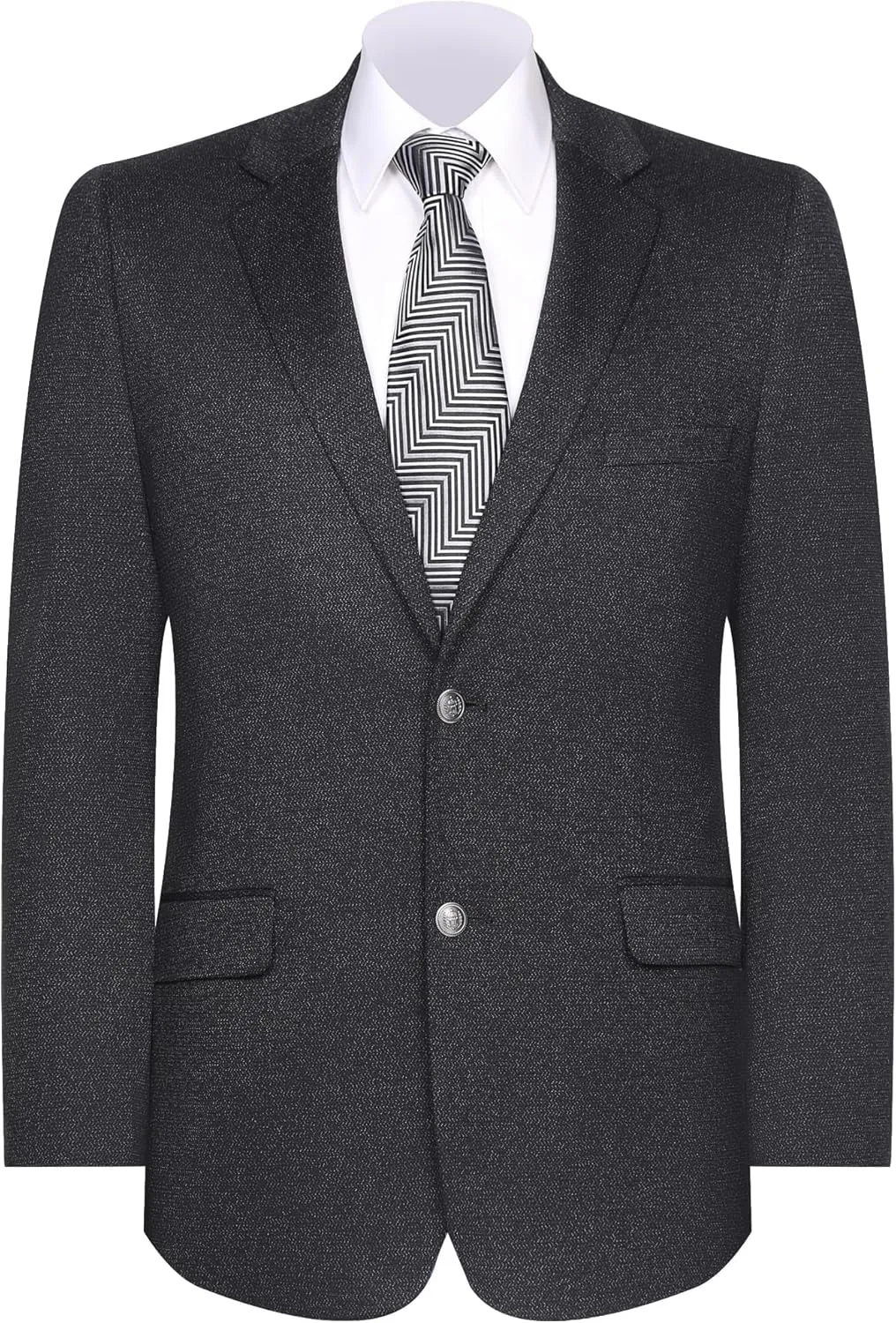 Men's Sport Coat Classic Fit Knit Blazer 2 Button Single Breasted Notch Lapel Casual Sports Jacket for Daily