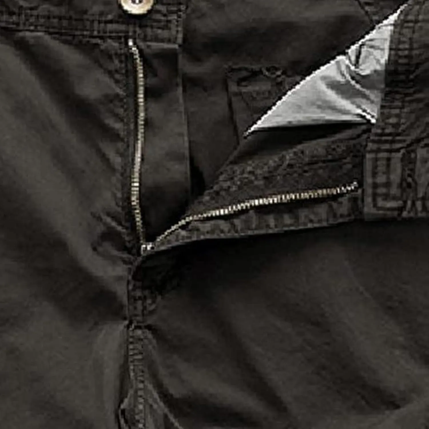 Mens Washed Cargo Shorts Zipper Button Slim Fit Hiking Shorts Summer Lightweight Beach Pants with Multi-Pockets