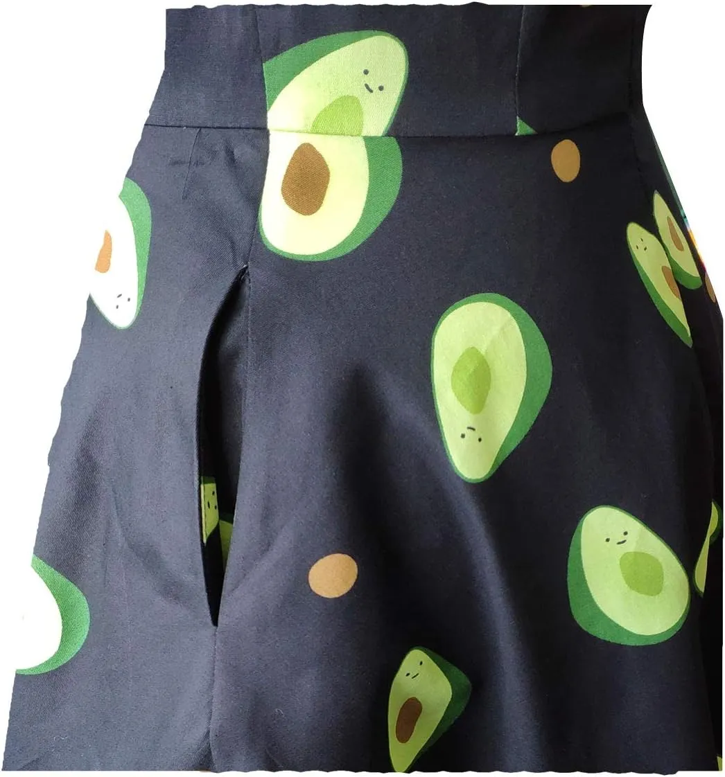 PUKAVT Women's Cocktail Party Dress Cap Sleeve 1950 Retro Swing Dress with Pockets