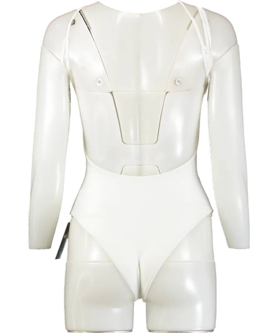 Swim by Di White Pegeia One-piece asymmetrical swimsuit UK XS