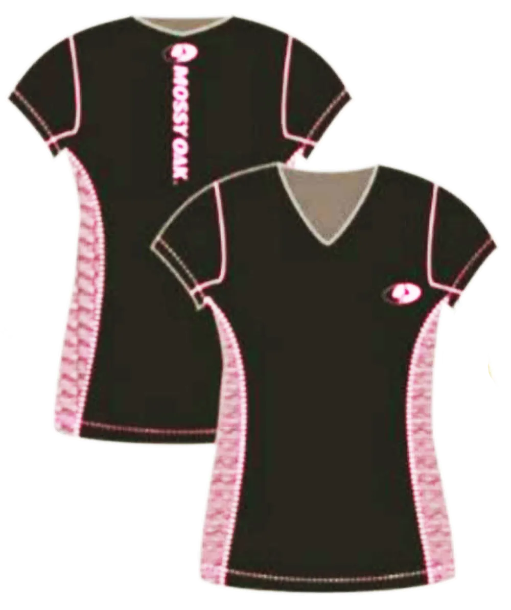 Swimwear Ladies Surf & Board Shirt Flag, Side Stripe-Water Print, Performance, UPF 50 