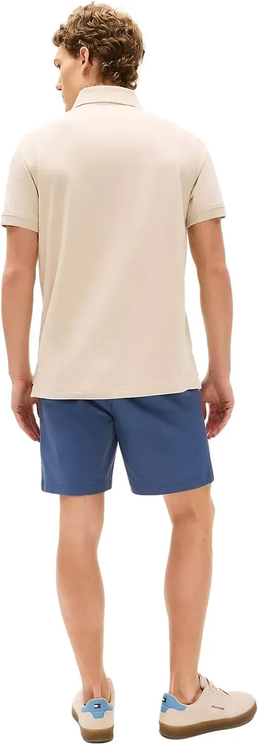 Tommy Hilfiger Men's Regular Fit Solid Color Short Sleeve Stretch Pique Polo Shirt