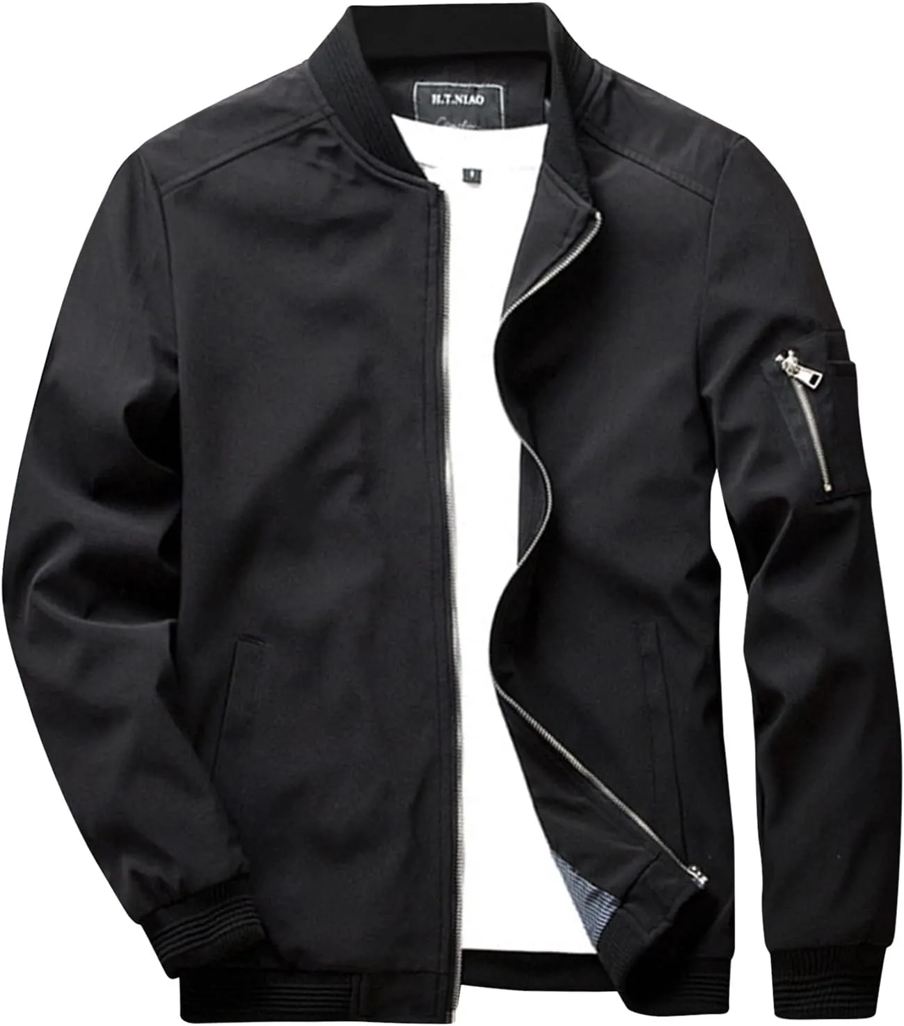 Winter Jackets for Men Men's Lightweight Jacket Casual Spring Fall Windbreaker Bomber Zip Up Coat with Pocket