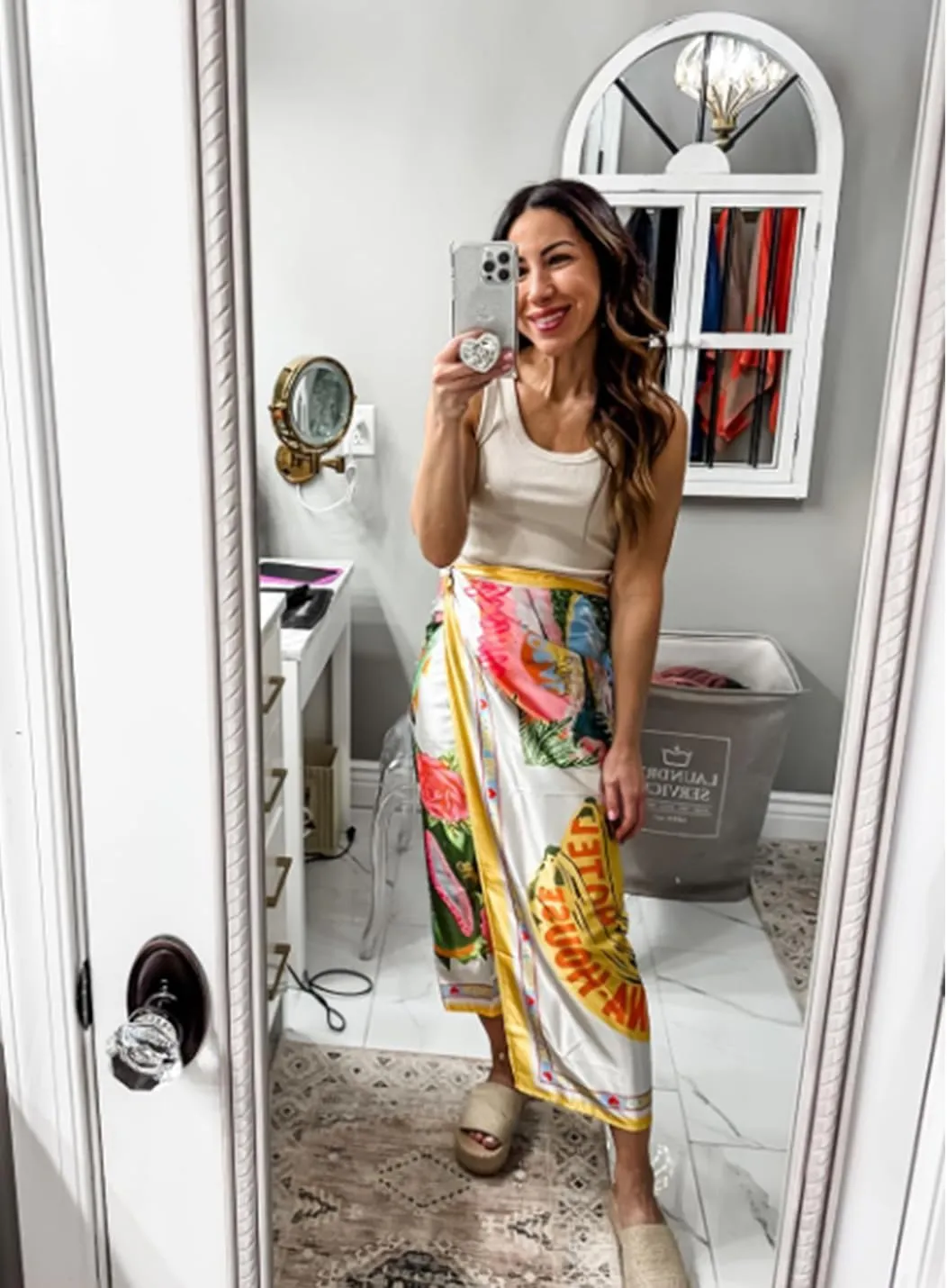 Women's Beach Swimwear Printed Long Sarong Coverups Bathing Suit Pareo Large Pashmina Wrap Skirt