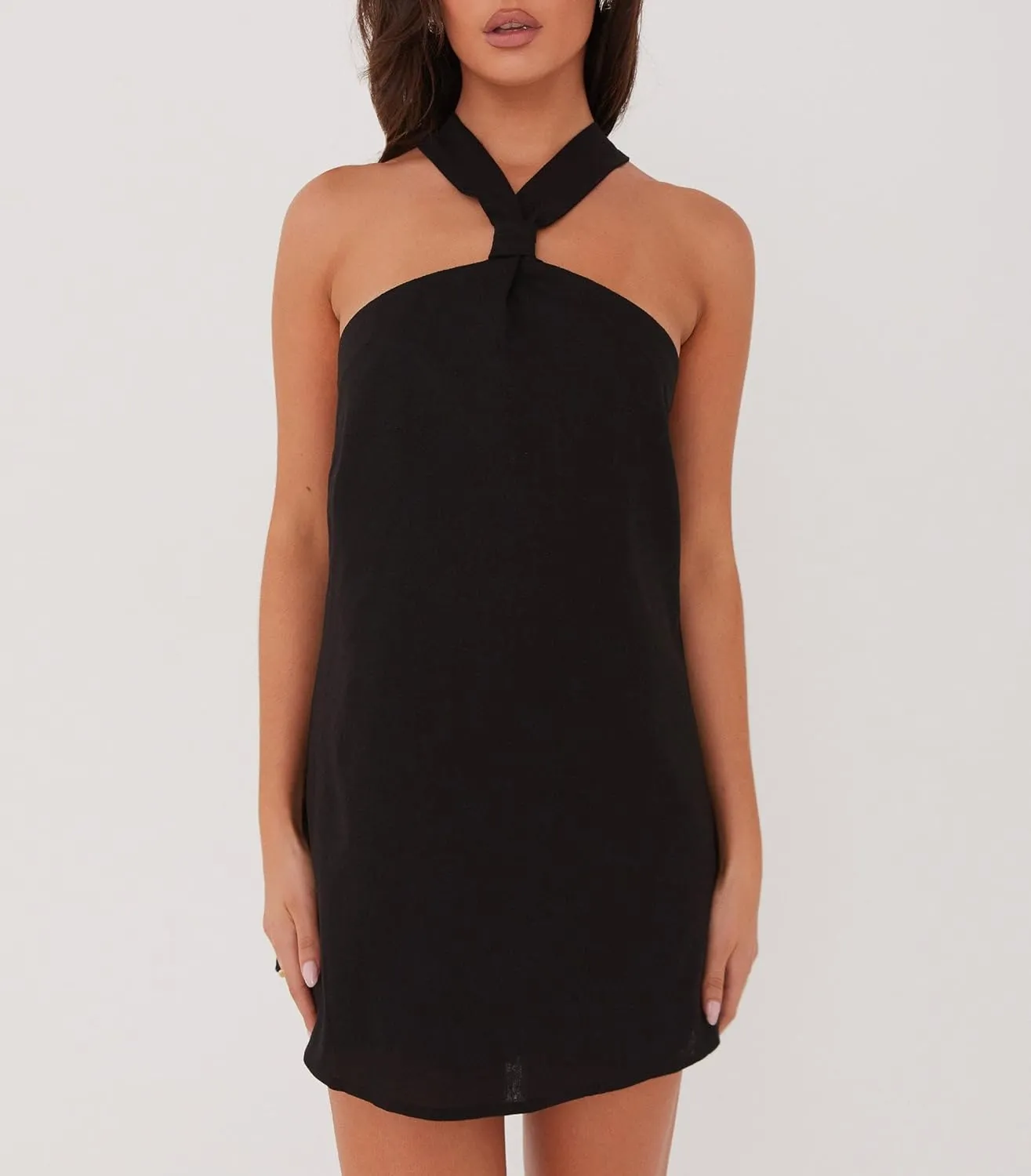 Y2k Women Floral Halter Mini Dress Sexy Tie Up Backless Sleeveless Bodycon Cami Short Dresses Aesthetic Summer